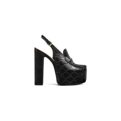 GUCCI WOMEN'S HORSEBIT PLATFORM LOAFER SLINGBACK 805308